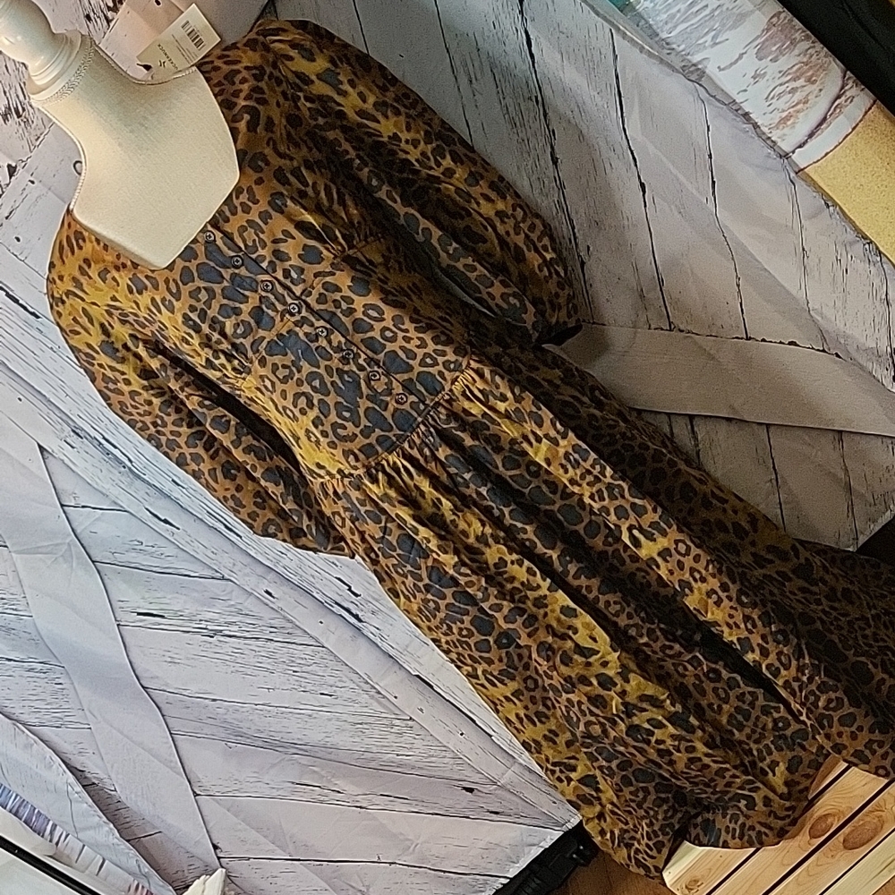 Tuckernuck Leopard Graciela Dress Size 12.  As Is No Belt